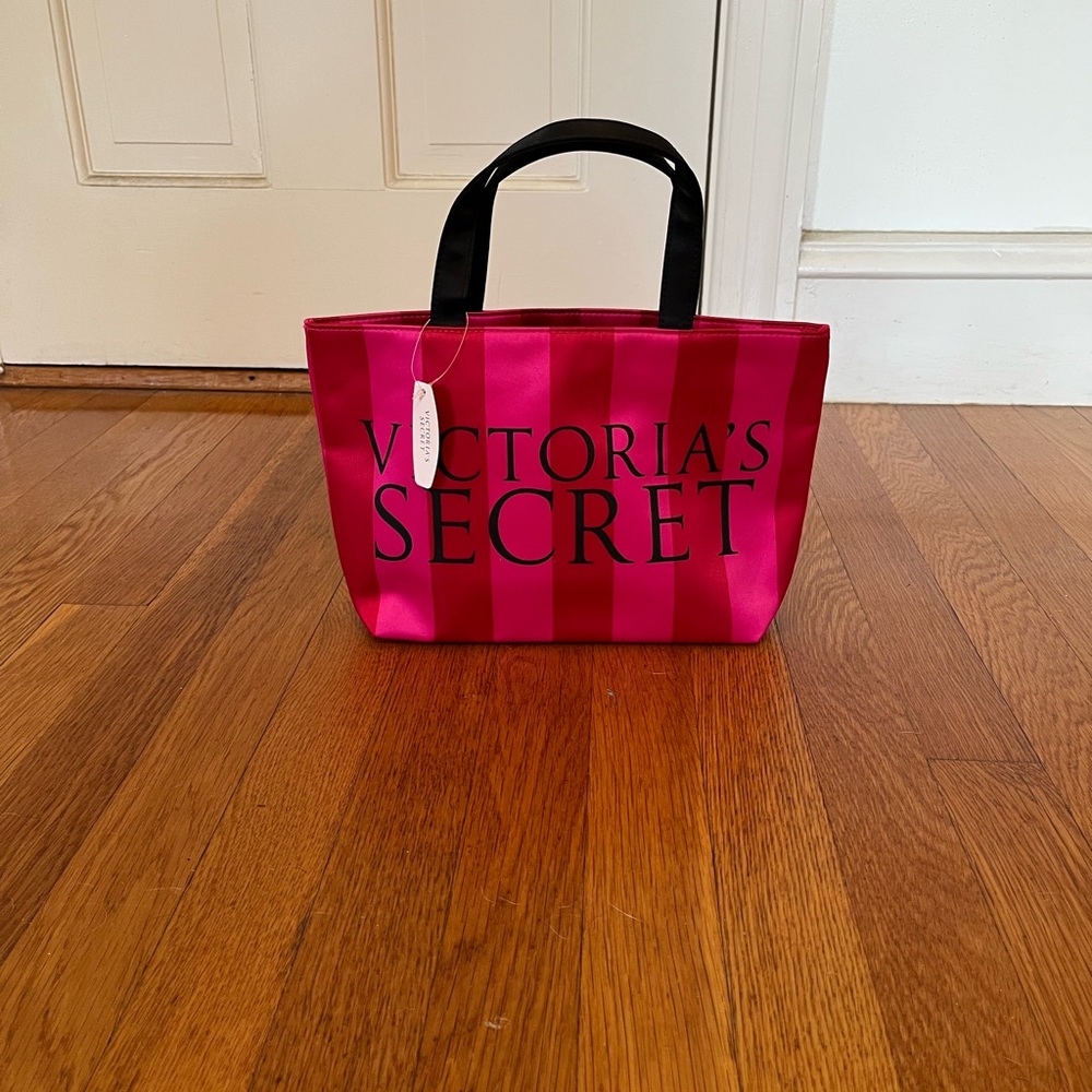 NWT Victoria’s Secret Logo Mini Classic Tote Read Stain Crease